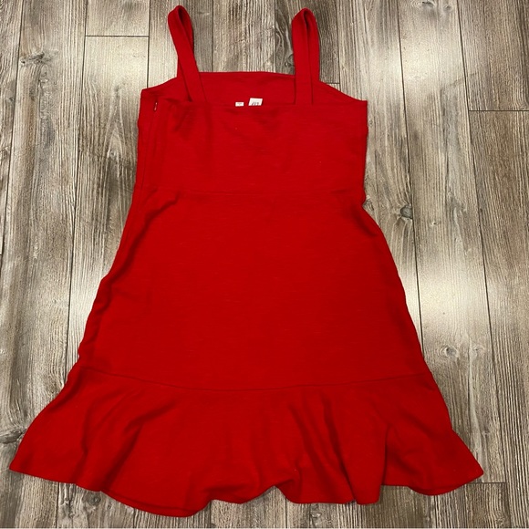 Gap Red Apron-back flounce dress (Size 12) - Picture 3 of 7